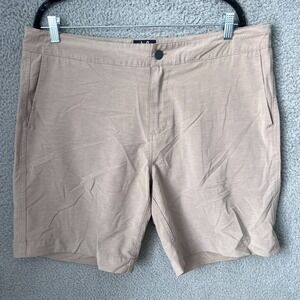 Faherty Shorts Mens 36 Beige All Day Flat‎ Front Chino Golf Performance Preppy